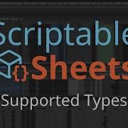 Scriptable Sheets Supported Types