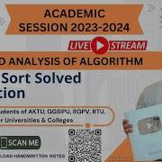 DAA24 Sorting In Linear Time Counting Sort Algorithm Examples TIme And Space Complexity