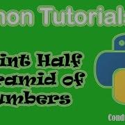 How To Print Half Pyramid Of Numbers 123 Using Python Language