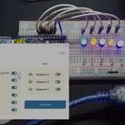 Control 5 LED With GUI Arduino Projects