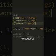Python ARGS KWARGS Concept