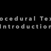 Procedural Texts Introduction