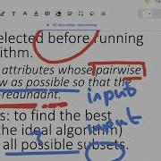 Feature Subset Selection