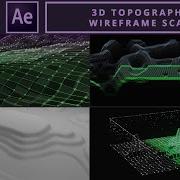 3D Topography Wireframe Scan Animation After Effects Tutorial