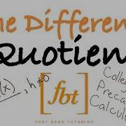 The Difference Quotient Fbt Difference Quotient With Fractions Exponents And Square Roots