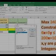 Excel How To Solve Integer Programming In Excel Using Excel Solver LP OR Operational Research