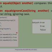 JAVA MODULE 4 TOPIC 3 STRING LENGTH STRING COMPARISON