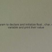 Learn C Programming By Examples Declare And Initialize Float Char Double Variable