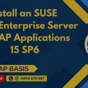 Install An SUSE Linux Enterprise Server For SAP Applications 15 SP6