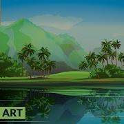Landscape Scenery Artwork In Vector With Adobe Illustrator Speed Art