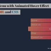 How To Create Vertical Menu With Animated Hover Effect Using HTML And CSS Geekboots