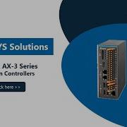 CODESYS Solutions AX 8 AX 3 Series Motion Controllers