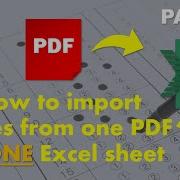 Import Multiple Tables From One PDF To ONE Excel Sheet PDF2Excel Part 2