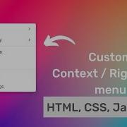 Create Custom Context Right Click Menu Using HTML CSS And JavaScript