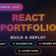 Build A Modern Portfolio Website In React Framer Motion Tailwind CSS Light Dark Mode