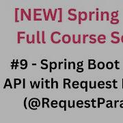 Полный курс по Spring Boot 9 Spring Boot REST API с параметрами запроса RequestParam Spr