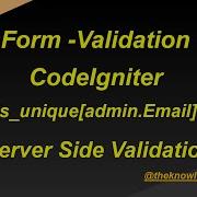 Form Validation In CodeIgniter Server Side Validation
