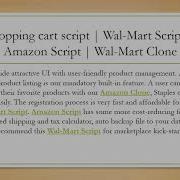 Wal Mart Clone Shopping Cart Script Wal Mart Script Amazon Script