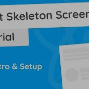 React Skeleton Screen Tutorial 1 Intro Setup