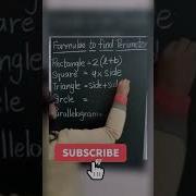 HOW TO FIND PERIMETER Perimeter Formulae Rectangle Circle Triangle Maths Shorts Ytshorts Yt