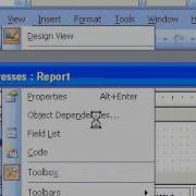 Microsoft Office Access 2003 Viewing Object Dependencies On A Form
