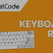 LeetCode Çözümleri 500 Keyboard Row