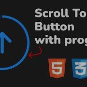 Scroll To Top Button With Progress Bar Using HTML CSS JavaScript Кнопка наверх с прогрессом JS