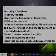Sql DBA Batch 47 Class 17 Complete Discussion On Database Restores Contact 9902590140
