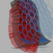 Honeycomb Pattern Through Curved Surface