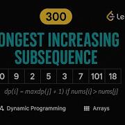 LeetCode 300 Longest Increasing Subsequence Python Solution Dynamic Programming