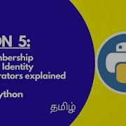Python Membership And Identity Operators Explained In Tamil