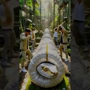 Rescue White Giant Python In Wood Trunk Rescueanimals Funny Shorts