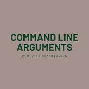 33 Command Line Arguments