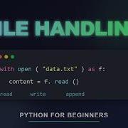Python File Handling Read And Write Files Python For Beginners 6