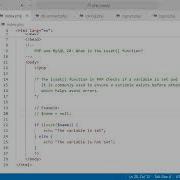 PHP And MySQL 20 What Is The Isset Function