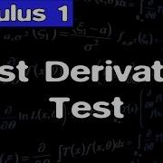 Calculus First Derivative Test Lecture 31