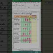 Calculate Attendance Percentage COUNTIF Function In Excel Excelshorts Exceltips Excel