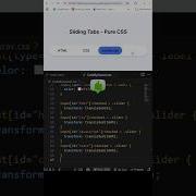 Sliding Tabs UI Using HTML CSS Webdevelopment Codebygaurav Htmlcss Shorts