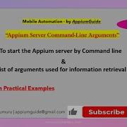 1 Appium CLI Start Appium Server Via Command Line List Of Key Arguments For Information Retrieval