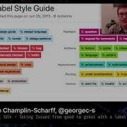 Taking Issues From Good To Great With A Label Style Guide GitHub Satellite 2020