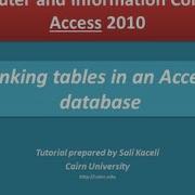 4 Access 2010 Linking Tables In An Access Database And Creating A Simple Query And Report