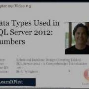 Data Types Used In SQL Server 2012 Numbers
