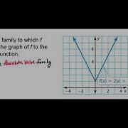 Identifying A Function Family And Compare To Its Parent Function Absolute Value