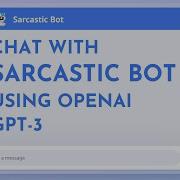 Build A Sarcastic Chatbot Using OpenAI GPT 3 Model PHP Chatbot Tutorial