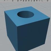 123D Design Прорезать отверстие в твердом теле