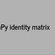 How To Create Identity Matrix Using NumPy