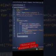 Crack Password With Python Pythonprogramming Youtubeshorts Coding Trendingshorts Password