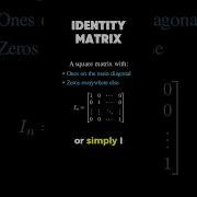 Identity Matrix Explained Maths Machinelearning Linearalgebra Mathematics