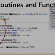 Visual Basic Subroutines And Functions