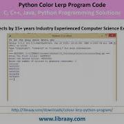 Colour Lerp Python Program